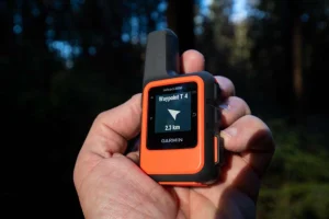 Garmin GPS in hand