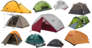 Image of 11 different tents