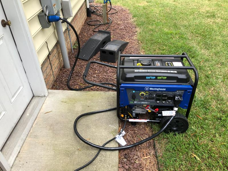 westinghouse backup generator on the ground