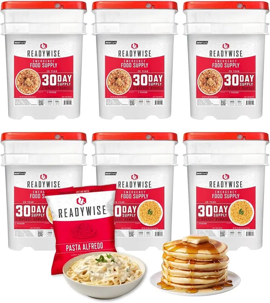 30-day food supply buckets from readywise